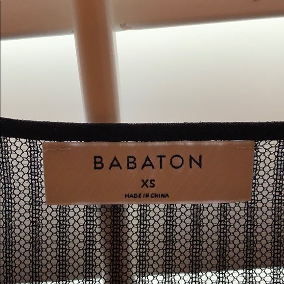 Black Mesh Babaton Top - Picture 3 of 3